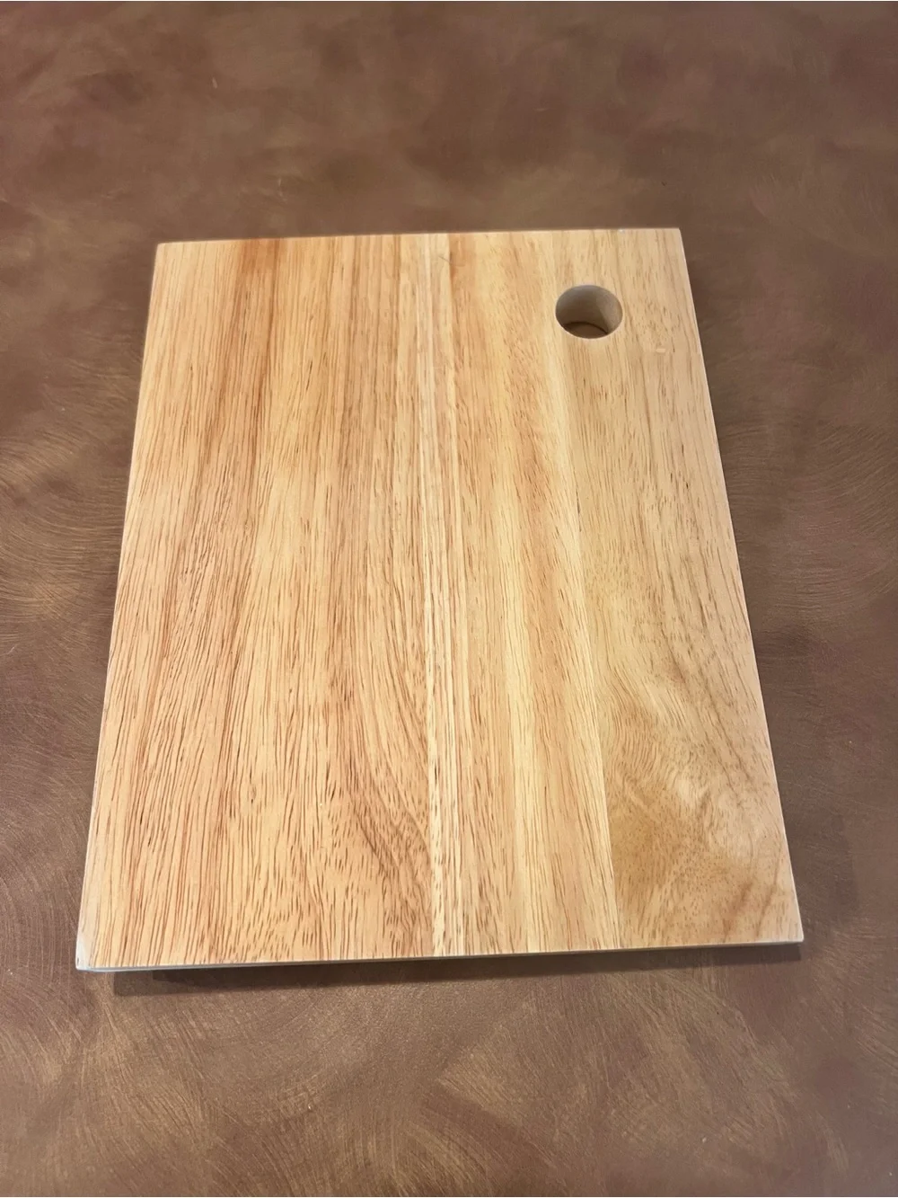 Wooden Cutting/ Charcuterie Board with Silver Shell Accent; Used